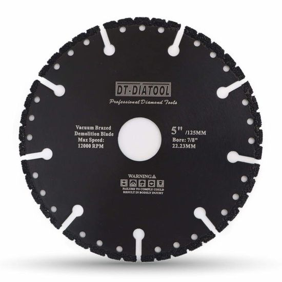 Disque Diamant 125mm Universel DT-DIATOOL - Coupe Béton, Métal, PVC - Alésage 22.23mm