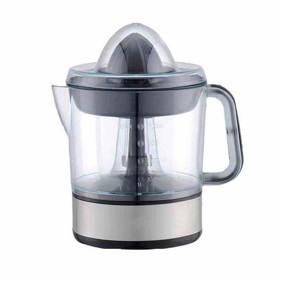 Sogo Presse-agrumes électrique à jus d'orange et de citron avec 2 cônes et couvercle, automatique, puissant et silencieux, carafe 0,5 litre, blanc, 40 W (SS-5223 Sogo Presse-agrumes électrique à jus d'orange et de citron avec 2 cônes et couvercle, automatique, puissant et silencieux, carafe 0,5 litre, blanc, 40 W (SS-5223