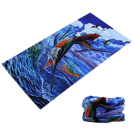 Cache-cou Coqs Et Poules - Multifonction : Bandana, Cagoule, Masque - Taille 50,8x25,4 Cm - 100% Polyester Respirant