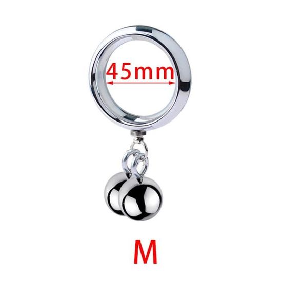 Double Anneau Pénien En Métal CockLock - 37mm X 50mm - Argenté - Neuf
