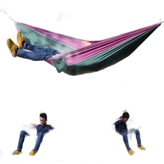 Hamac Camping 260x140 Cm Avec Moustiquaire - Charge 300 Kg, Anti-Moustique, Portable Pour Voyage Et Randonnée