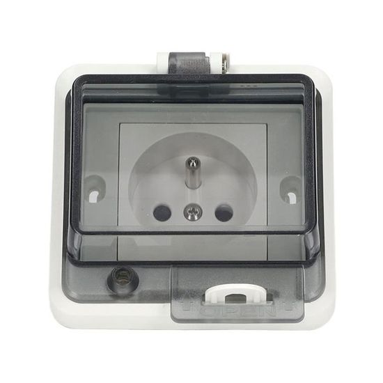 Stego Elektrotechnik Prise électrique 1 Bande NEMA 5-15R, Gris Clair
