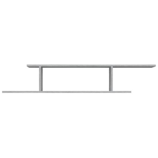 Étagère TV Murale Blanc 125x18x23 Cm – Bois D’ingénierie, Charge 40 Kg, Design Asymétrique Ajustable, Gain De Place