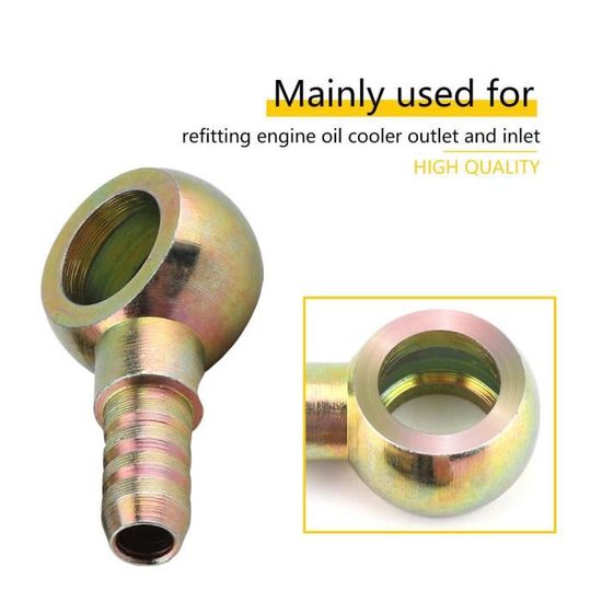 Kit De Tuyau De Refroidisseur D'huile Pour Moto - Durite 450 Mm + Vis M10x1,25 - Compatible Dirt Bike 125-160cc