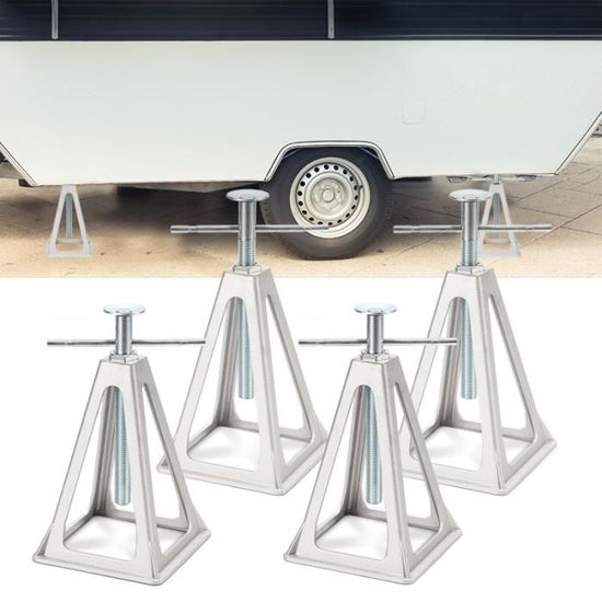 Caravane Accessoires Chandelles Voiture SOARS 6 Tonnes - Lot De 2, Hauteur Réglable 360-585mm, Support Métal Robuste Pour Garage Levage Voiture