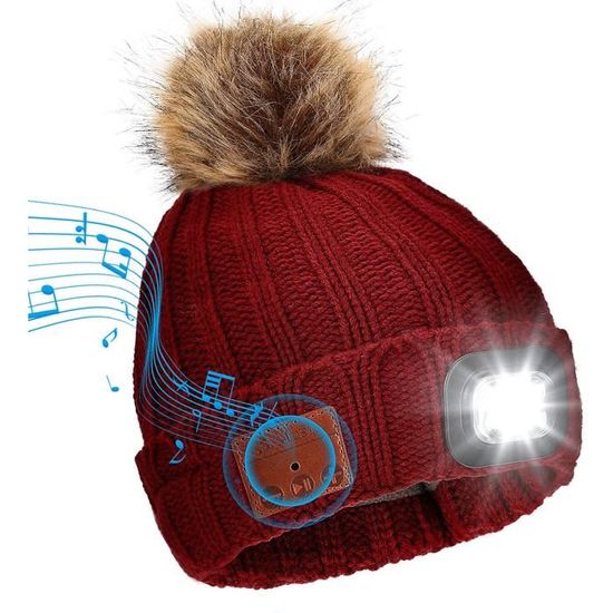 Bonnet Bluetooth Avec Haut-parleurs Intégrés – Bluetooth 5.2, Micro – Lavable Et Chaud – Cadeau Homme Femme - 12