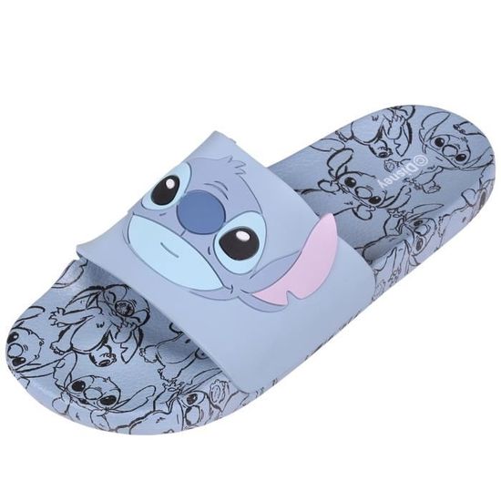 Stitch Disney Chaussons en caoutchouc pour femme, bleu Cdiscount Sport
