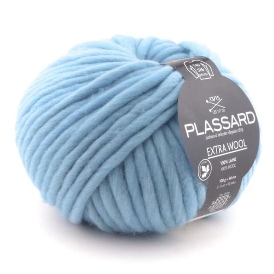 Pelote De Laine Plassard Top Coloris 27 - Bleu Marine - Aiguilles N°15 / Crochet N°15 - Acrylique - Neuf