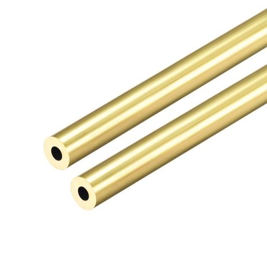 Sourcing Map 10x Tige Laiton Ronde Solide 0,7mm Diamètre X 300mm - Barre Pour Modélisme RC