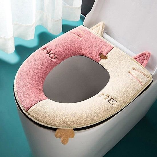 Housse De Siège WC Extra Grand Et Doux - Lot De 2, Lavable, Extensible, Pour Toilettes Classiques Et Intelligentes