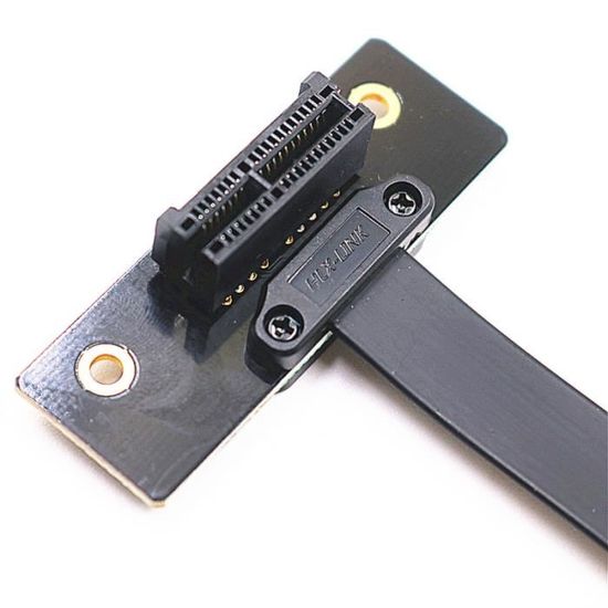 Ticarus Câble Riser PCIe X1 à 90 Degrés – Extension PCIe 3.0 8Gbit/s 20 Cm Angle Droit