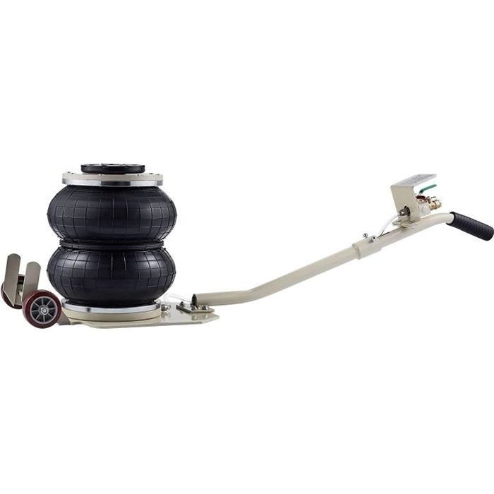 2 Tonnes Cric Pneumatique, Double Air Bag 2T Cric à Levier avec Hauteur de Levage Air Jack pour Soulever Voiture Réparation Automobi