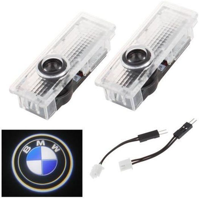 4Pcs Logo LED de porte de voiture Projecteur LED pour BMW Bienvenue Logo lumière de bienvenue de voiture Esprit Ombre