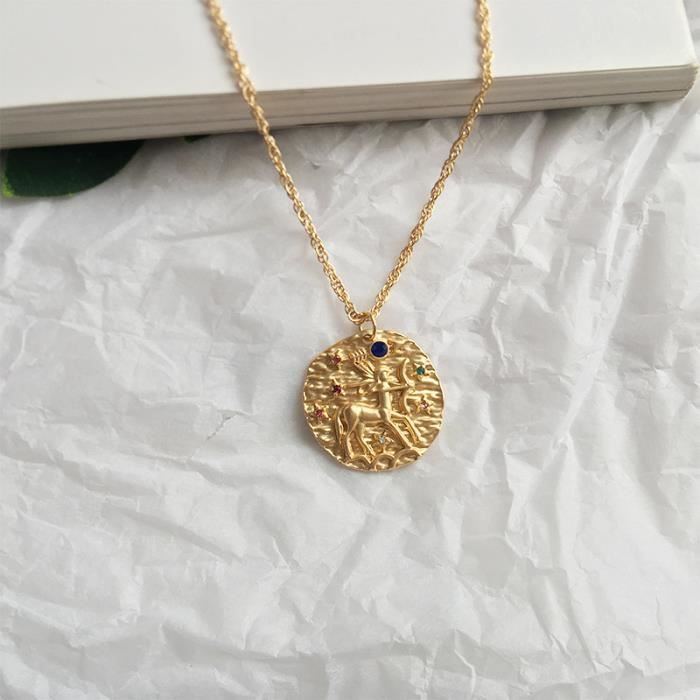Zodiac Collier Pendentif Signe Du Zodiaque Collier_Argent4