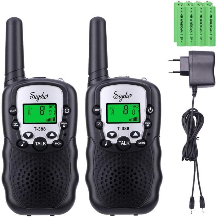 Talkie Walkie pour Enfants PMR 446 Talkies Walkies avec Batteries rechargeable et Chargeur Talky Walky Enfants Talkie-Walkies Talki