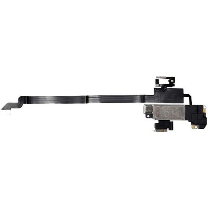 Nappe Capteur de proximité iPhone XR + Micro et Écouteur interne 100% Compatible Noir