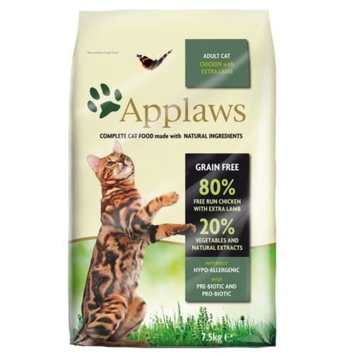 APPLAWS Chat Adulte - Croquettes Sans Céréales au Poulet & Agneau - 7,5kg Applaws
