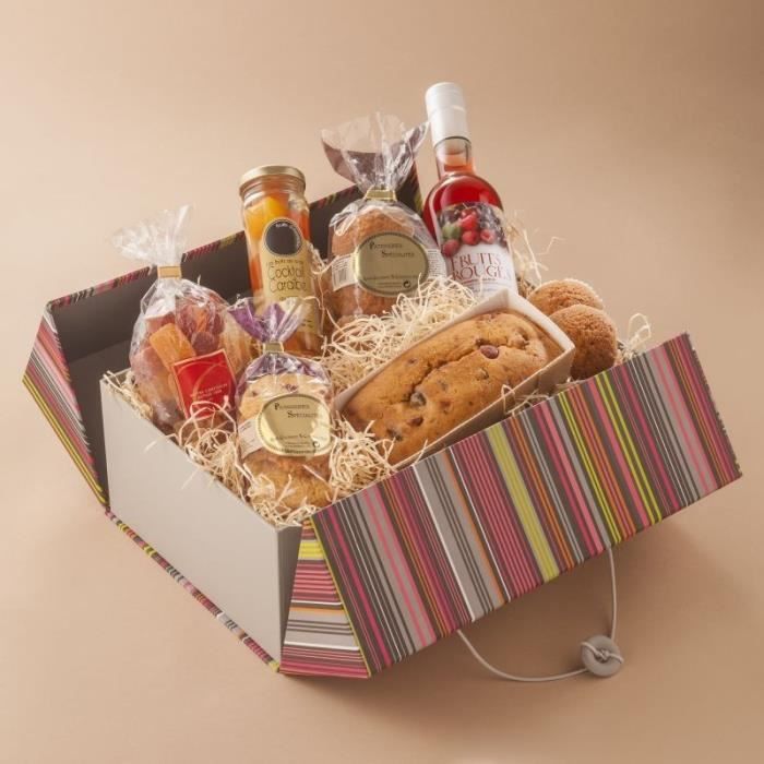 Coffret Cadeau Gourmand - Panier des Douceurs Sucrées Option - Avec coffret - Fabriqué en France