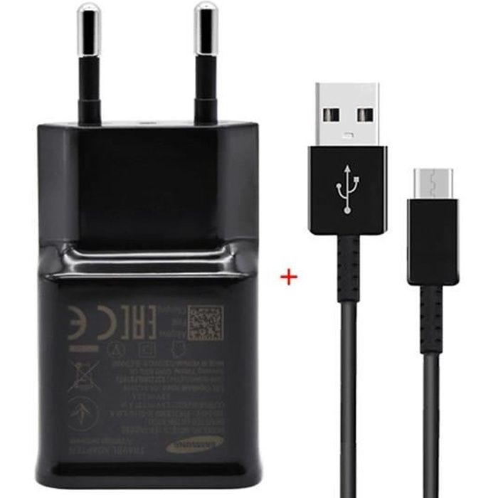 Chargeurs,Samsung S8 S9 Plus chargeur rapide Original pour Samsung Galaxy S 9 8 note 8 adaptateur - Type Black-EU charger and cable