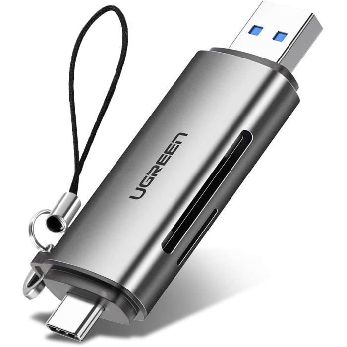 USB C Lecteur de Carte SD Micro SD Adaptateur USB 3.0 Lecteur de Carte Mémoire Card Reader OTG en Aluminium pour MacBook Pro iPad Pr