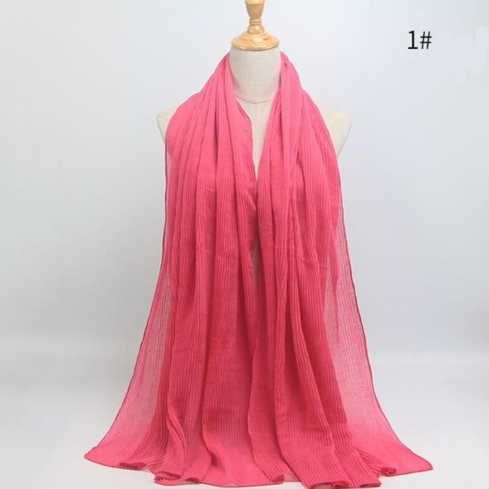 Foulard hijab en coton froissé, écharpe douce, écharpe chaude, écharpe chaude, châle, 25 couleurs, Design hiver, tendanc DY5178