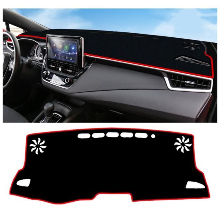 Tapis de tableau de bord intérieur rouge, protection solaire pour Toyota Corolla 2019 2020 Black