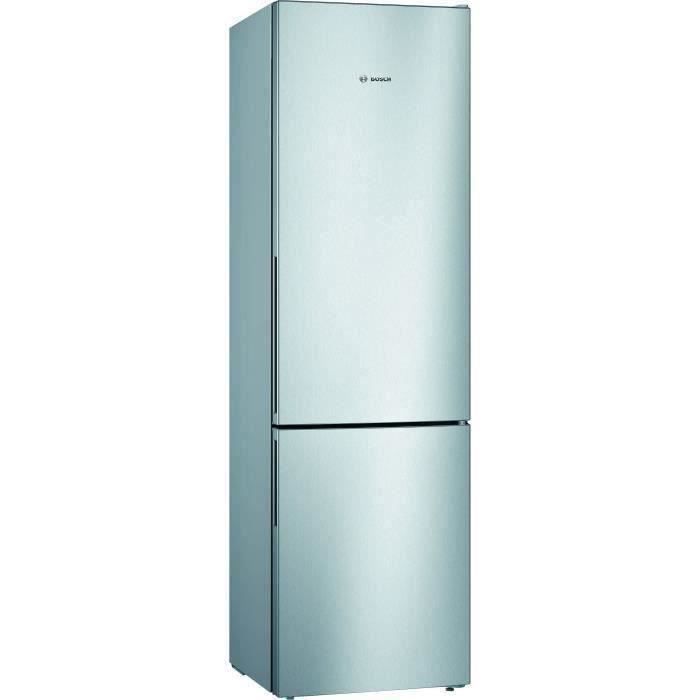 BOSCH KGV39VLEAS - Réfrigérateur congélateur bas - 344L (250+94) - Froid brassé - A++ - L 60cm x H 201cm - Inox