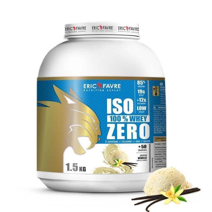 Eric Favre - Iso Zero 100% Whey Protéine - Proteines - Vanille - 1,5kg