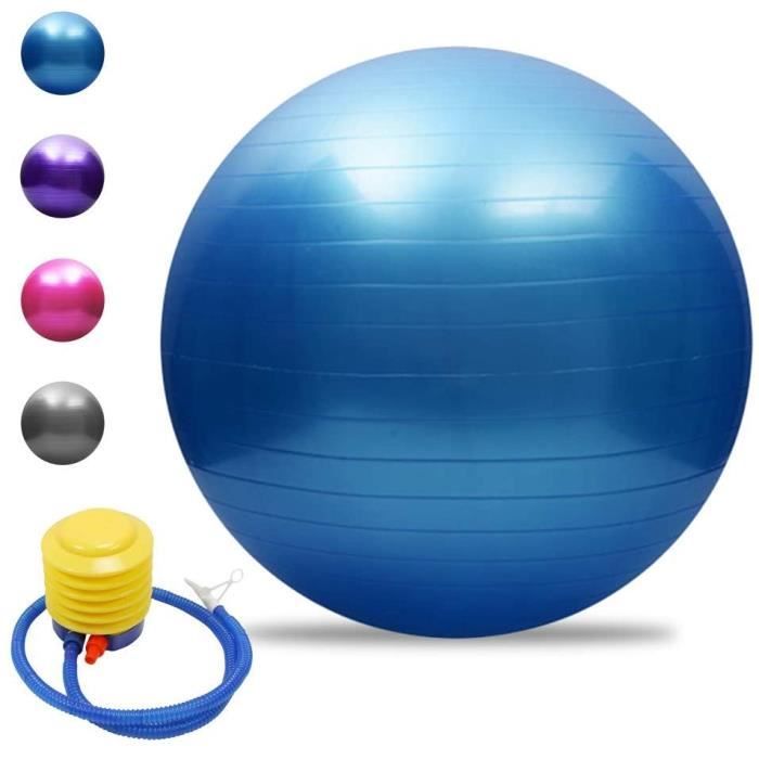 Balle de yoga Balle d'équilibre Pilates Barre de gymnastique physique Balle d'exercice physique 45 cm Bleu