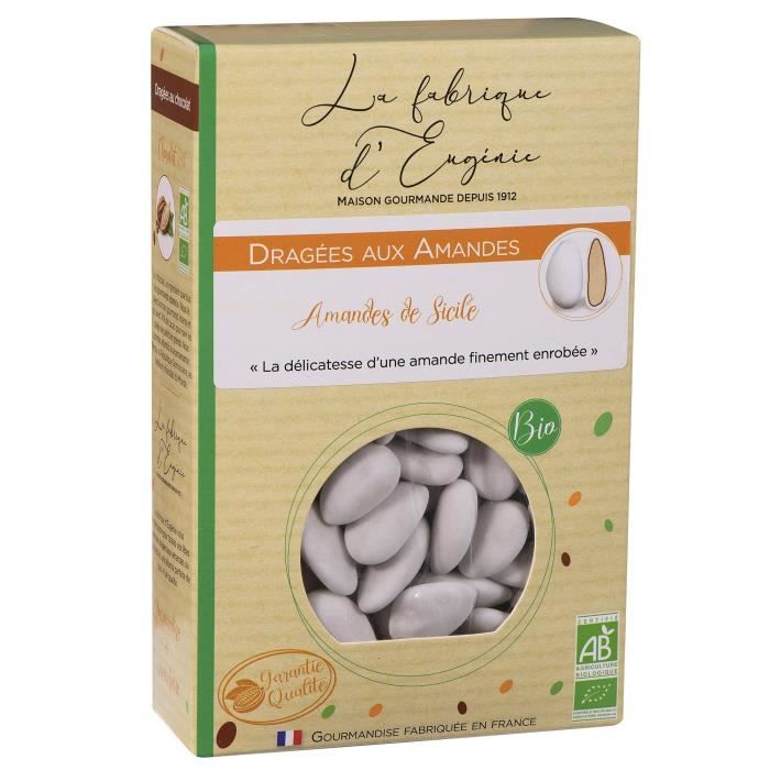LA FABRIQUE D'EUGENIE Dragées aux Amandes de Sicile - Blanc - 500 g