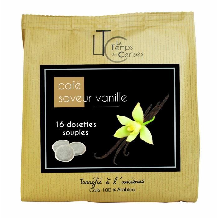LE TEMPS DES CERISES Dosette Café Saveur Vanille Sachet De 16 - 112g