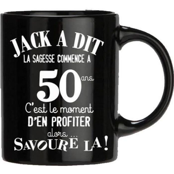 MUG JACK A DIT 50 ANS - NOIR