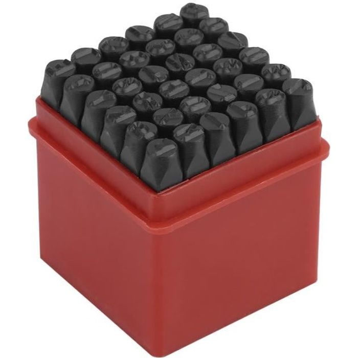 jeu de 36 poinçons 6mm chiffres et lettres à frapper,Métal