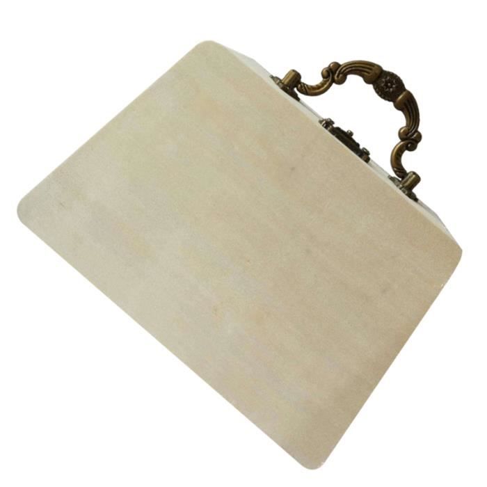 Diy Wooden Painting Jewelry Storage Portable Jewelery Container Makeup Organizer Table Bin BOITE A BIJOUX