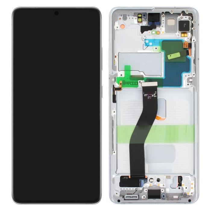 Bloc Complet Galaxy S21 Ultra Écran LCD Vitre Tactile Original Samsung argent Gris
