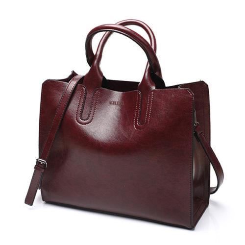 Mode Simple Style Américain Américain Femmes Sacs À Main Espagnole Casual Grande Capacité Fourre-Tout Sac À Bandoulière Café