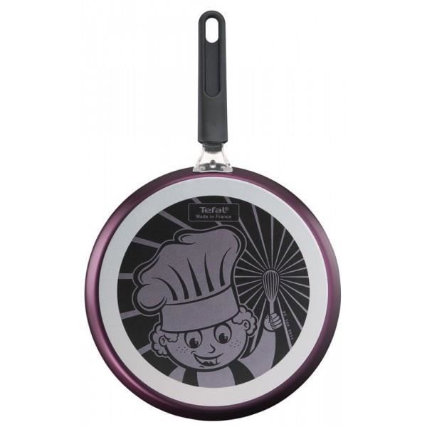 TEFAL Crêpière 25 cm décor enfant violet B2851102