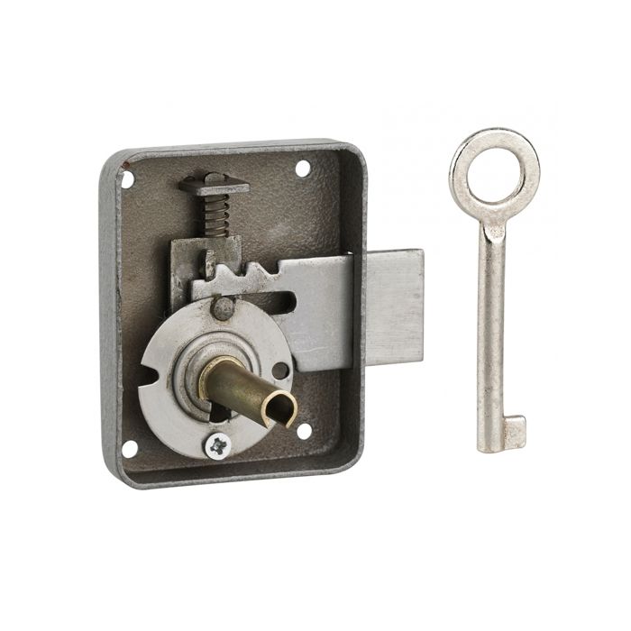 Serrure pour meuble 60mm axe 35mm gauche