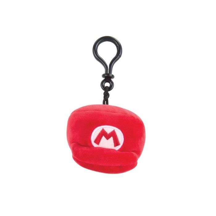 Tomy - Super Mario Kart - Porte-clés peluche Mocchi-Mocchi Mario Hat 10 cm