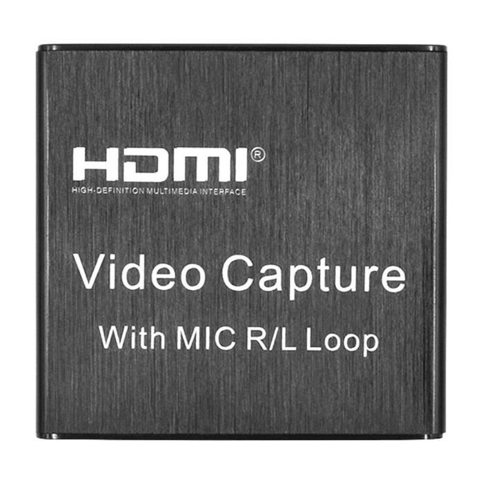 Enregistrement vidéo Adaptateur 1080P avec Mic R/L Boucle USB 30Hz Vidéo Grabber Carte de Capture HDMI Enregistreur pour la