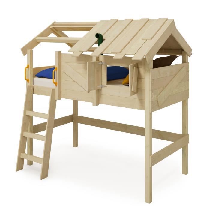 wickey lit mezzanine en bois crazy cove pour en en - Lit cabane : Comment bien le choisir ?