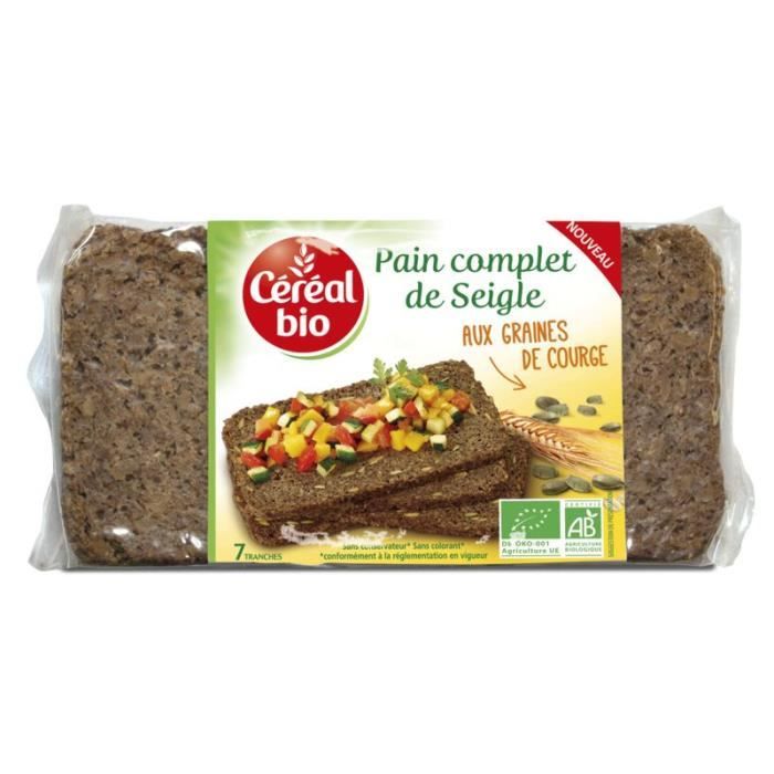 CÉRÉAL BIO Pain complet de seigle aux graines de courges 500 g