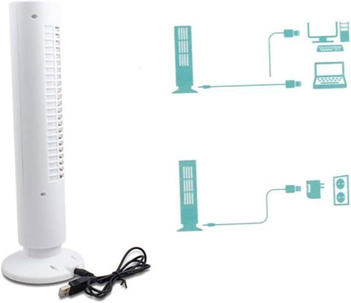 Petit Ventilateur De Bureau Portable 4kom Sans Fil Silencieux Blanc
