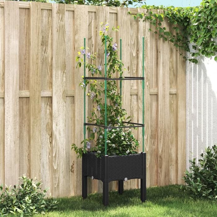 Jardinière avec treillis vidaXL 142 5 cm - vue 3