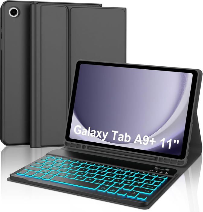 Coque Clavier Pour Galaxy Tab A9+ 11" 2023, Azerty Français Clavier