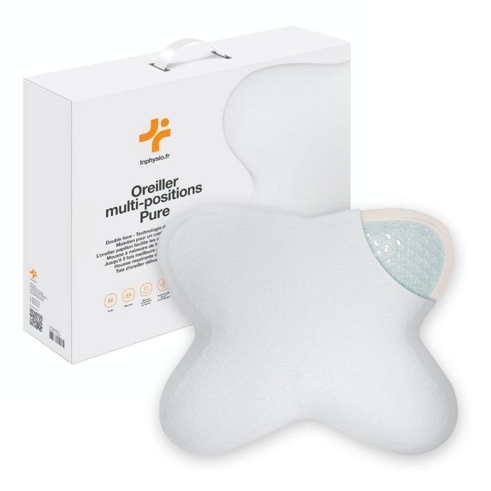 Oreiller Soya 2.0 Oreiller Ergonomique Mémoire De Forme Gamaneo - Soutien Cervical Pour Dos, Côté Et Ventre Oreiller Apnée Du Sommeil
