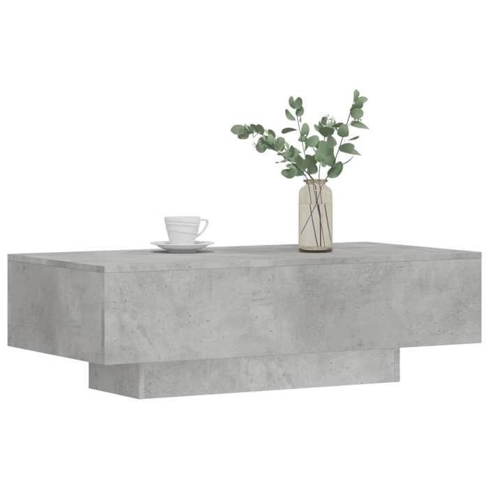 Table basse Table de salon VIDAXL gris béton 100x495x31 cm bois dingénierie T419