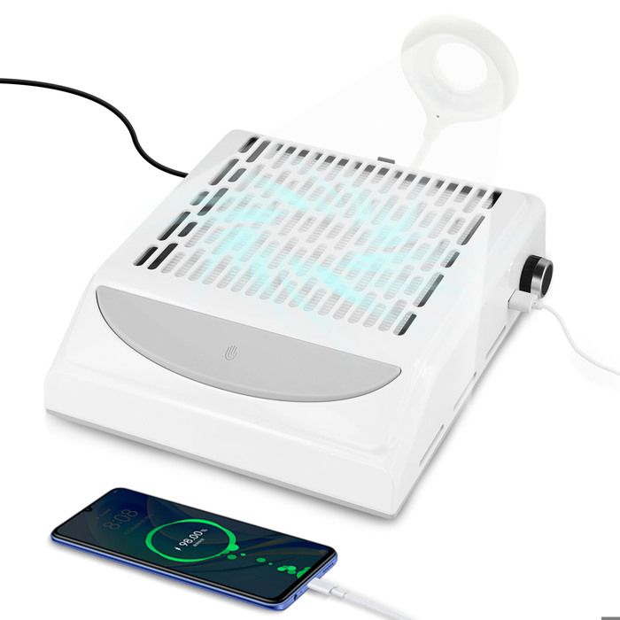 Aspirateur Ongles Professionnelle 80WAspirateur Ongleavec Filtre Et 2 Sacs De Collecte De PoussièreAspirateur De Table Ongle
