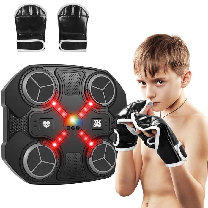 Macchina Da Boxe Musicale Bluetooth – Allenamento Smart Con Luci E Guanti Inclusi Per Bambini E Adulti