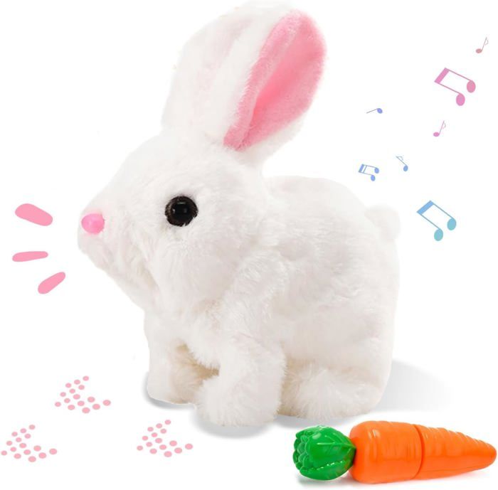 Comparer les prix de Lapin interactif, 18cm Lapin en Peluche interactif, Jouet de Lapin électrique, Lapin Jouet Interactif Éducatif, Jouet de Lapin